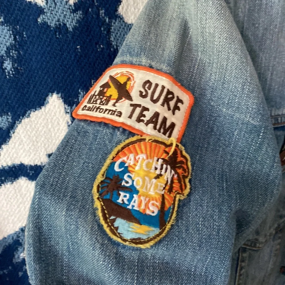 Gap denim surf patchwork jacket - Picture 3 of 16